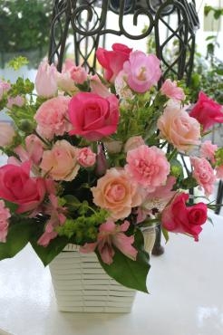 ピンク系アレンジ♬｜「アライ花店」　（山形県山形市の花キューピット加盟店 花屋）のブログ