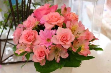 ピンク系アレンジ｜「アライ花店」　（山形県山形市の花キューピット加盟店 花屋）のブログ