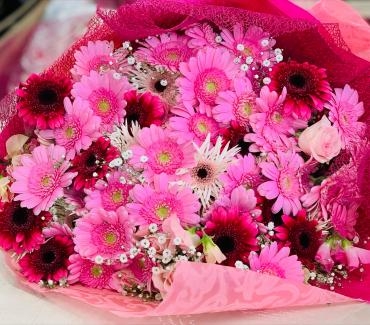 お礼 ガーベラの花束を♪｜「愛花」　（愛媛県松山市の花キューピット加盟店 花屋）のブログ