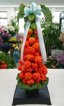 鬼灯タワー お盆のお供えに｜「愛花」　（愛媛県松山市の花キューピット加盟店 花屋）のブログ