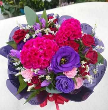 お誕生日祝い アレンジメント♪｜「愛花」　（愛媛県松山市の花キューピット加盟店 花屋）のブログ