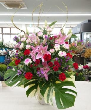 開店祝い つぼ活け風アレンジメント♪｜「愛花」　（愛媛県松山市の花キューピット加盟店 花屋）のブログ