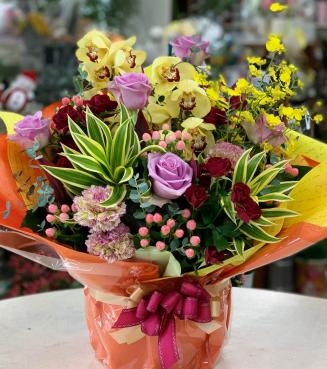 101歳 お祝い アレンジメント♪｜「愛花」　（愛媛県松山市の花キューピット加盟店 花屋）のブログ
