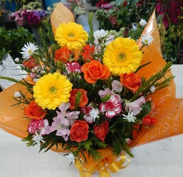 お祝い アレンジメント♪｜「愛花」　（愛媛県松山市の花キューピット加盟店 花屋）のブログ