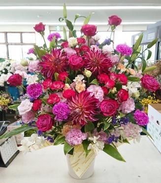 御就任お祝い つぼ活け風アレンジメント♪｜「愛花」　（愛媛県松山市の花キューピット加盟店 花屋）のブログ