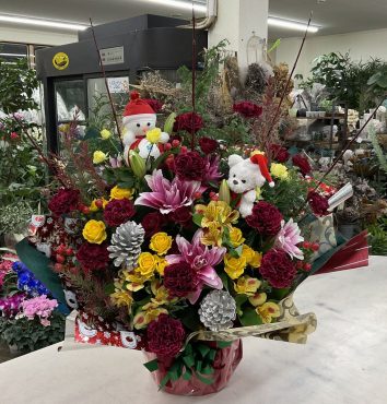 クリスマスアレンジメント♪｜「愛花」　（愛媛県松山市の花キューピット加盟店 花屋）のブログ