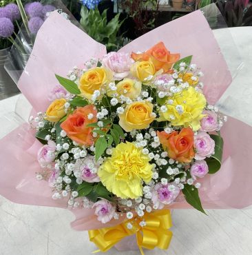 お誕生日祝い アレンジメント♪｜「愛花」　（愛媛県松山市の花キューピット加盟店 花屋）のブログ