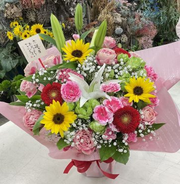 卒寿 90歳 お誕生日祝い アレンジメント♪｜「愛花」　（愛媛県松山市の花キューピット加盟店 花屋）のブログ