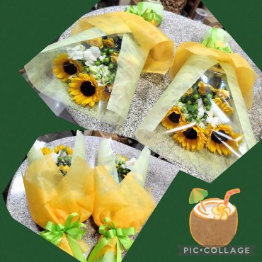 向日葵の入った花束｜「花アラキ」　（京都府舞鶴市の花キューピット加盟店 花屋）のブログ