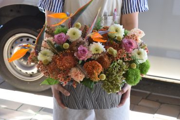 御祝アレンジメント♪｜「フラワーショップ花よど」　（熊本県天草市の花キューピット加盟店 花屋）のブログ