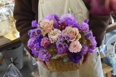 紫系のアレンジメント｜「フラワーショップ花よど」　（熊本県天草市の花キューピット加盟店 花屋）のブログ