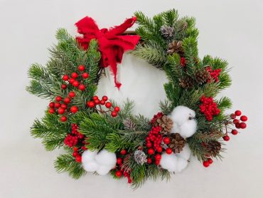 クリスマスカラーのリースブーケ｜「彩季舎」　（群馬県高崎市の花キューピット加盟店 花屋）のブログ