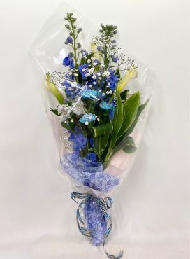 ホワイト・ブルー系の花束｜「彩季舎」　（群馬県高崎市の花キューピット加盟店 花屋）のブログ