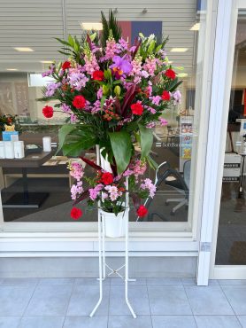 開店祝い　スタンド花2段｜「彩季舎」　（群馬県高崎市の花キューピット加盟店 花屋）のブログ