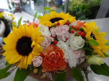 カーブしたカゴ｜「ポピー」　（京都府八幡市の花キューピット加盟店 花屋）のブログ