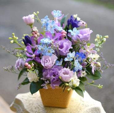 ＜お彼岸＞ブルー系のお花配達　フローラント｜「フローラント」　（静岡県三島市の花キューピット加盟店 花屋）のブログ