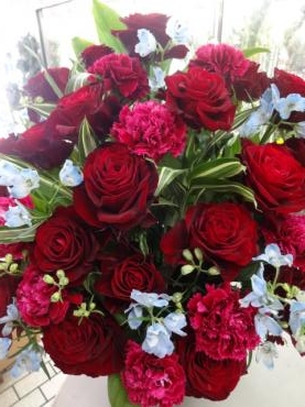 フラワーバレンタインのお花と定休日臨時変更2/20(木)｜「ポピー」　（京都府八幡市の花キューピット加盟店 花屋）のブログ