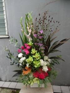 3周年記念のお祝いアレンジ！｜「緑花園」　（徳島県吉野川市の花キューピット加盟店 花屋）のブログ