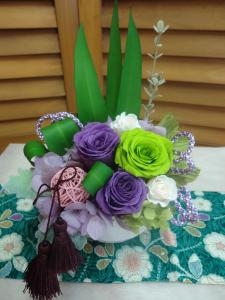 プリザ・和モダン菖蒲色｜「緑花園」　（徳島県吉野川市の花キューピット加盟店 花屋）のブログ