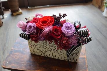 ご退職のプリザーブドフラワーアレンジ　　～天草市の花屋　フラワーショップ花よど～ ｜「フラワーショップ花よど」　（熊本県天草市の花キューピット加盟店 花屋）のブログ