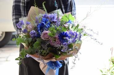 ブルー系の花束｜「フラワーショップ花よど」　（熊本県天草市の花キューピット加盟店 花屋）のブログ