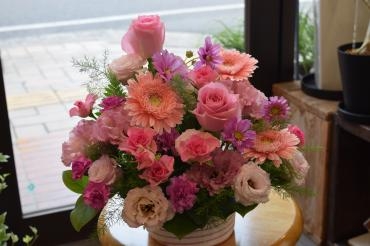 ピンク系の可愛いアレンジメント｜「フラワーショップ花よど」　（熊本県天草市の花キューピット加盟店 花屋）のブログ