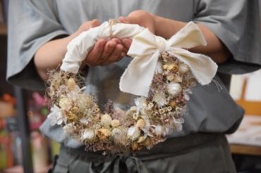 ドライフラワーハーフリース｜「フラワーショップ花よど」　（熊本県天草市の花キューピット加盟店 花屋）のブログ