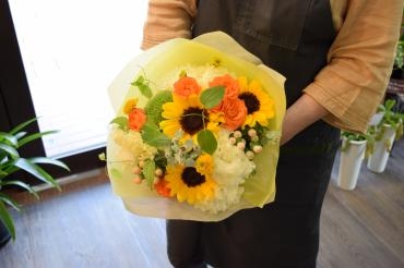 ひまわりブーケ♪｜「フラワーショップ花よど」　（熊本県天草市の花キューピット加盟店 花屋）のブログ