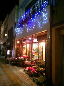 店頭イルミネーション！｜「お花の陽光園」　（青森県八戸市の花キューピット加盟店 花屋）のブログ