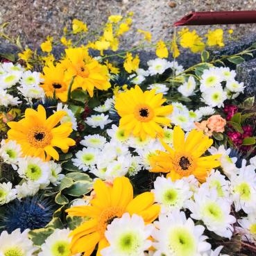 今週の飛行神社の花手水｜「ポピー」　（京都府八幡市の花キューピット加盟店 花屋）のブログ
