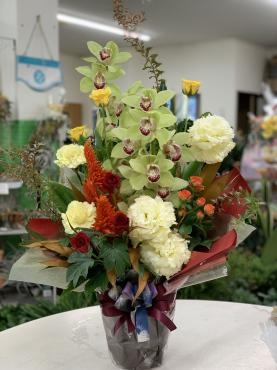 日本料理店　周年御祝　フラワーアレンジメント｜「愛花」　（愛媛県松山市の花キューピット加盟店 花屋）のブログ