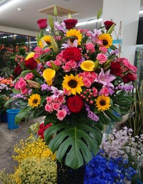 生花スタンド　オープンお祝い｜「愛花」　（愛媛県松山市の花キューピット加盟店 花屋）のブログ