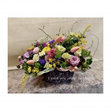 アレンメント、お届け致しました～｜「フローリスト飾り屋」　（鹿児島県鹿児島市の花キューピット加盟店 花屋）のブログ