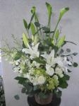 アレンジ☆白グリーン｜「花かざり」　（大阪府大阪市城東区の花キューピット加盟店 花屋）のブログ