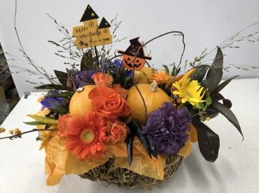 ハロウィンアレンジ｜「難波ナーセリー」　（岡山県倉敷市の花キューピット加盟店 花屋）のブログ