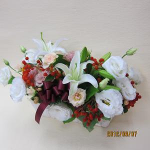 白系アレンジメント☆｜「フラワーショップ花よど」　（熊本県天草市の花キューピット加盟店 花屋）のブログ