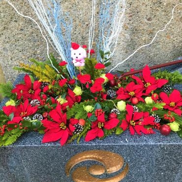 飛行神社の花手水（クリスマスバージョン）｜「ポピー」　（京都府八幡市の花キューピット加盟店 花屋）のブログ