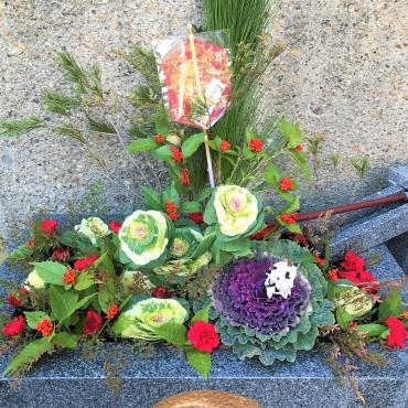 今年最後の花手水と新年の生け込み｜「ポピー」　（京都府八幡市の花キューピット加盟店 花屋）のブログ