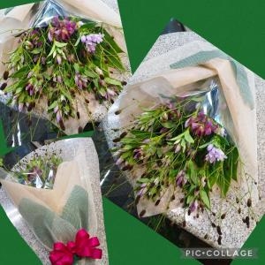 最近のお仕事 竜胆の入った花束「花アラキ」（京都府舞鶴市の花屋）のギャラリー写真