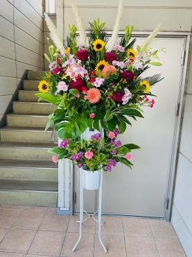 クレープ専門店　開店祝いスタンド花｜「彩季舎」　（群馬県高崎市の花キューピット加盟店 花屋）のブログ