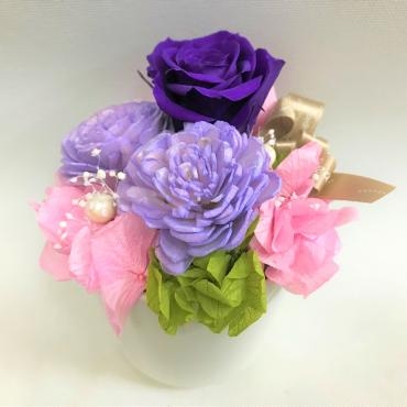 新商品プリザーブドフラワー「紫のバラのプリザーブドフラワー」｜「ポピー」　（京都府八幡市の花キューピット加盟店 花屋）のブログ
