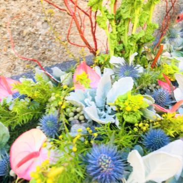 今週の飛行神社の花手水｜「ポピー」　（京都府八幡市の花キューピット加盟店 花屋）のブログ