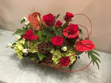 開店御祝アレンジメント＆　秋の装飾～｜「フローリスト飾り屋」　（鹿児島県鹿児島市の花キューピット加盟店 花屋）のブログ