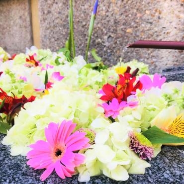 今週の飛行神社の花手水｜「ポピー」　（京都府八幡市の花キューピット加盟店 花屋）のブログ