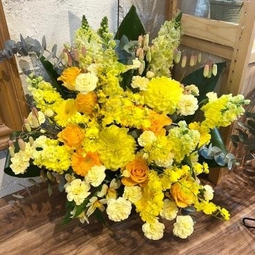飲食店開店祝い！アレンジメントご注文ありがとうございました。｜「銀座ニューフラワー」　（東京都中央区の花キューピット加盟店 花屋）のブログ