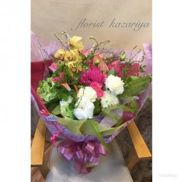 お祝いの花束　＆　人気のソープフラワーＢＯＸ｜「フローリスト飾り屋」　（鹿児島県鹿児島市の花キューピット加盟店 花屋）のブログ