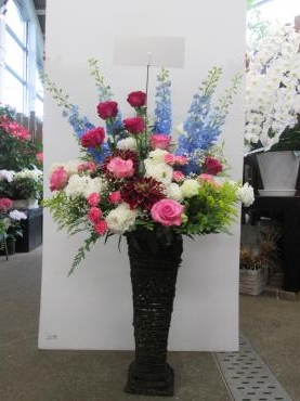 スタンド付きアレンジ｜「難波ナーセリー」　（岡山県倉敷市の花キューピット加盟店 花屋）のブログ