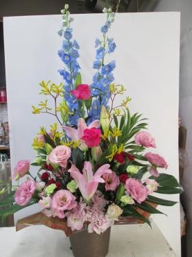 爽やかアレンジ｜「難波ナーセリー」　（岡山県倉敷市の花キューピット加盟店 花屋）のブログ