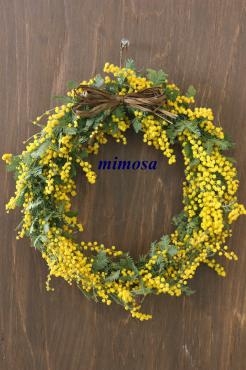 ミモザのリース♬｜「アライ花店」　（山形県山形市の花キューピット加盟店 花屋）のブログ