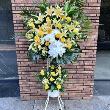 御祝イエロー&amp;オレンジ系スタンドご注文ありがとうございました｜「銀座ニューフラワー」　（東京都中央区の花キューピット加盟店 花屋）のブログ